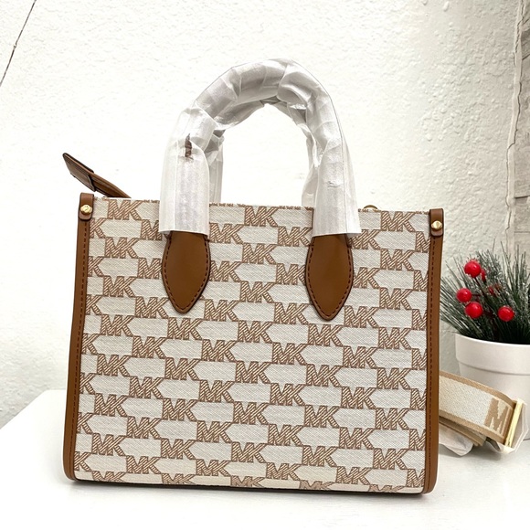 Michael Kors Mirella Small Logo Jacquard Crossbody Bag - Picture 3 of 10